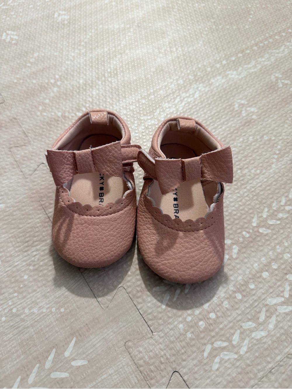 Lucky Brand Toddler Bow Strap Shoes in Dusty Pink bow